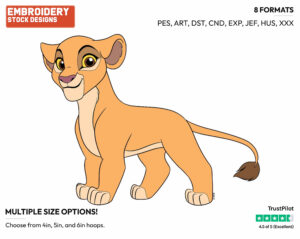 Kiara - The Lion Guard - TV Shows - Disney Embroidery Design in 3 sizes & 8 formats