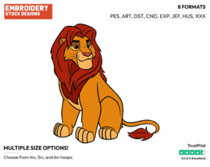 Simba - The Lion Guard - TV Shows - Disney Embroidery Design in 3 sizes & 8 formats