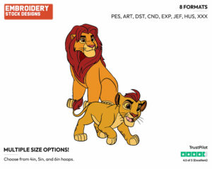 Simba, Kion - The Lion Guard - TV Shows - Disney Embroidery Design in 3 sizes & 8 formats