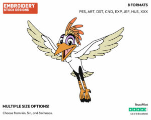 Ono The Egret - The Lion Guard - TV Shows - Disney Embroidery Design in 3 sizes & 8 formats