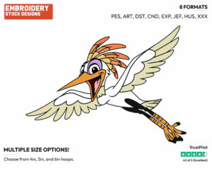 Ono The Egret - The Lion Guard - TV Shows - Disney Embroidery Design in 3 sizes & 8 formats