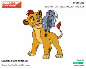 Kion, Bunga - The Lion Guard - TV Shows - Disney Embroidery Design in 3 sizes & 8 formats