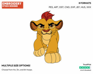 Kion - The Lion Guard - TV Shows - Disney Embroidery Design in 3 sizes & 8 formats