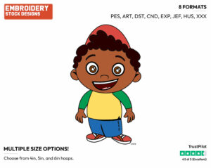 Quincy - Little Einsteins - TV Shows - Disney Embroidery Design in 3 sizes & 8 formats