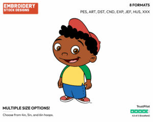 Quincy - Little Einsteins - TV Shows - Disney Embroidery Design in 3 sizes & 8 formats