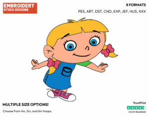 Annie - Little Einsteins - TV Shows - Disney Embroidery Design in 3 sizes & 8 formats