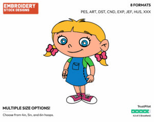 Annie - Little Einsteins - TV Shows - Disney Embroidery Design in 3 sizes & 8 formats