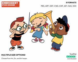 Leo, Annie, Quincy - Little Einsteins - TV Shows - Disney Embroidery Design in 3 sizes & 8 formats