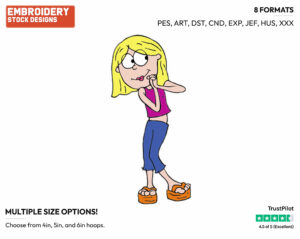 Lizzie Mcguire - Lizzie Mcguire - TV Shows - Disney Embroidery Design in 3 sizes & 8 formats