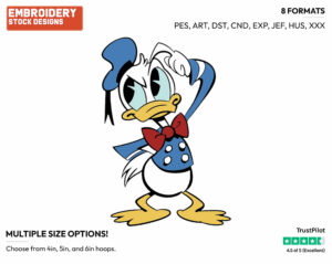 Donald Duck - Mickey Mouse - Classic TV - TV Shows - Disney Embroidery Design in 3 sizes & 8 formats
