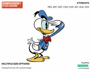 Donald Duck - Mickey Mouse - Classic TV - TV Shows - Disney Embroidery Design in 3 sizes & 8 formats