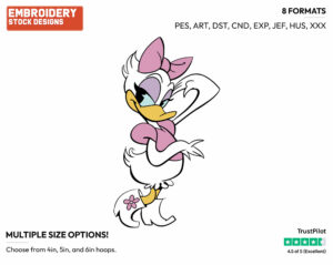 Daisy Duck - Mickey Mouse - Classic TV - TV Shows - Disney Embroidery Design in 3 sizes & 8 formats