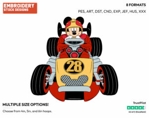 Mickey Mouse - Mickey and the Roadster Racers - TV Shows - Disney Embroidery Design in 3 sizes & 8 formats