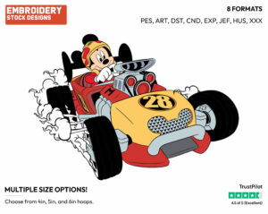 Mickey Mouse - Mickey and the Roadster Racers - TV Shows - Disney Embroidery Design in 3 sizes & 8 formats