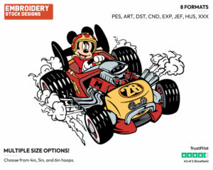 Mickey Mouse - Mickey and the Roadster Racers - TV Shows - Disney Embroidery Design in 3 sizes & 8 formats