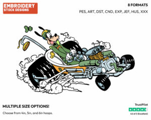 Goofy - Mickey and the Roadster Racers - TV Shows - Disney Embroidery Design in 3 sizes & 8 formats