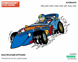 Donald Duck - Mickey and the Roadster Racers - TV Shows - Disney Embroidery Design in 3 sizes & 8 formats