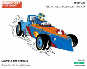 Donald Duck - Mickey and the Roadster Racers - TV Shows - Disney Embroidery Design in 3 sizes & 8 formats
