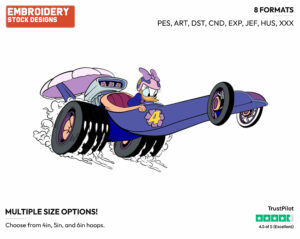 Daisy Duck - Mickey and the Roadster Racers - TV Shows - Disney Embroidery Design in 3 sizes & 8 formats
