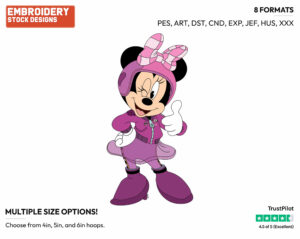Minnie Mouse - Mickey and the Roadster Racers - TV Shows - Disney Embroidery Design in 3 sizes & 8 formats