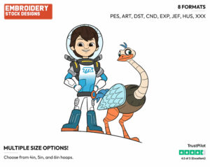 Miles, Merc - Miles from Tomorrowland - TV Shows - Disney Embroidery Design in 3 sizes & 8 formats