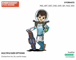 Miles - Miles from Tomorrowland - TV Shows - Disney Embroidery Design in 3 sizes & 8 formats