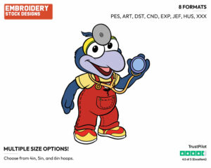 Doctor Gonzo In The Episode Kermit The Brave - Muppet Babies - Modern - TV Shows - Disney Embroidery Design in 3 sizes & 8 formats