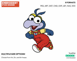 Gonzo - Muppet Babies - Modern - TV Shows - Disney Embroidery Design in 3 sizes & 8 formats