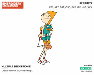 Candace, Perry - Phineas and Ferb - TV Shows - Disney Embroidery Design in 3 sizes & 8 formats