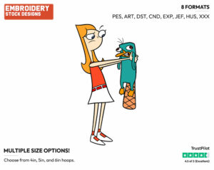 Candace, Perry - Phineas and Ferb - TV Shows - Disney Embroidery Design in 3 sizes & 8 formats