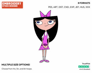 Isabella - Phineas and Ferb - TV Shows - Disney Embroidery Design in 3 sizes & 8 formats
