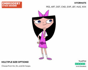 Isabella - Phineas and Ferb - TV Shows - Disney Embroidery Design in 3 sizes & 8 formats