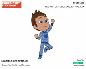 Connor - PJ Masks - TV Shows - Disney Embroidery Design in 3 sizes & 8 formats