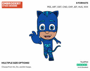 Catboy - PJ Masks - TV Shows - Disney Embroidery Design in 3 sizes & 8 formats