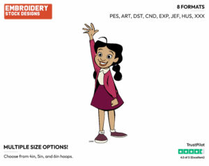 Penny - The Proud Family - TV Shows - Disney Embroidery Design in 3 sizes & 8 formats