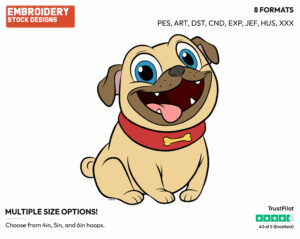 Rolly - Puppy Dog Pals - TV Shows - Disney Embroidery Design in 3 sizes & 8 formats