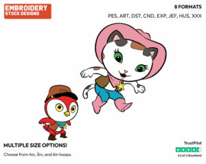 Sheriff Callie, Peck - Sheriff Callie's Wild West - TV Shows - Disney Embroidery Design in 3 sizes & 8 formats