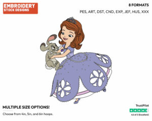 Sofia, Clover - Sofia the First - TV Shows - Disney Embroidery Design in 3 sizes & 8 formats