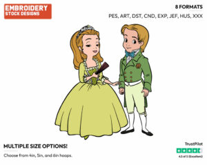 Amber, James - Sofia the First - TV Shows - Disney Embroidery Design in 3 sizes & 8 formats