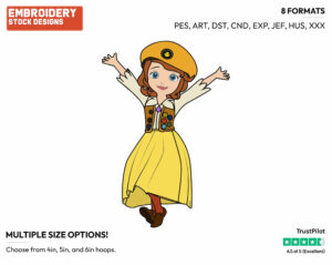 Sofia - Sofia the First - TV Shows - Disney Embroidery Design in 3 sizes & 8 formats