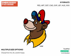Baloo - Talespin - TV Shows - Disney Embroidery Design in 3 sizes & 8 formats