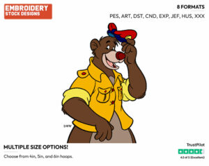 Baloo - Talespin - TV Shows - Disney Embroidery Design in 3 sizes & 8 formats