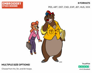 Baloo, Rebecca Cunningham - Talespin - TV Shows - Disney Embroidery Design in 3 sizes & 8 formats