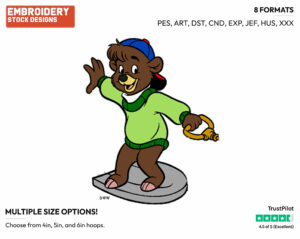 Kit Cloudkicker - Talespin - TV Shows - Disney Embroidery Design in 3 sizes & 8 formats