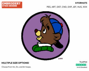 Kit Cloudkicker - Talespin - TV Shows - Disney Embroidery Design in 3 sizes & 8 formats