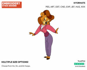 Rebecca - Talespin - TV Shows - Disney Embroidery Design in 3 sizes & 8 formats