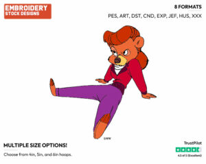 Rebecca - Talespin - TV Shows - Disney Embroidery Design in 3 sizes & 8 formats