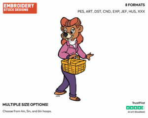 Rebecca - Talespin - TV Shows - Disney Embroidery Design in 3 sizes & 8 formats