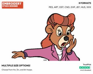 Rebecca Cunningham - Talespin - TV Shows - Disney Embroidery Design in 3 sizes & 8 formats
