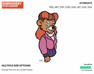 Rebecca - Talespin - TV Shows - Disney Embroidery Design in 3 sizes & 8 formats